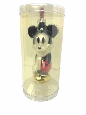 Mickey Mouse Blown Glass Foil Christmas Ornament New 2008 Disney